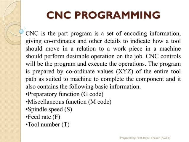 Chapter 4 cnc part programming | PPT