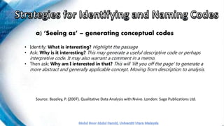 Interpretive Code Chapter 4 common features of qualitative data analysis | PPSX