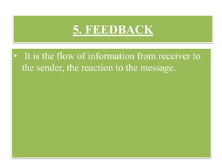 5. FEEDBACK
www.technocratsgroup.edu.in
• It is the flow of information from receiver to
the sender, the reaction to the message.
 