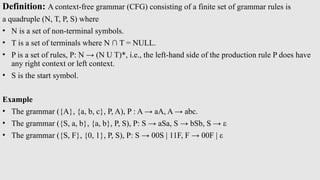 chapter 4 context-freegrammarintroduction context-freegramma | PPTX