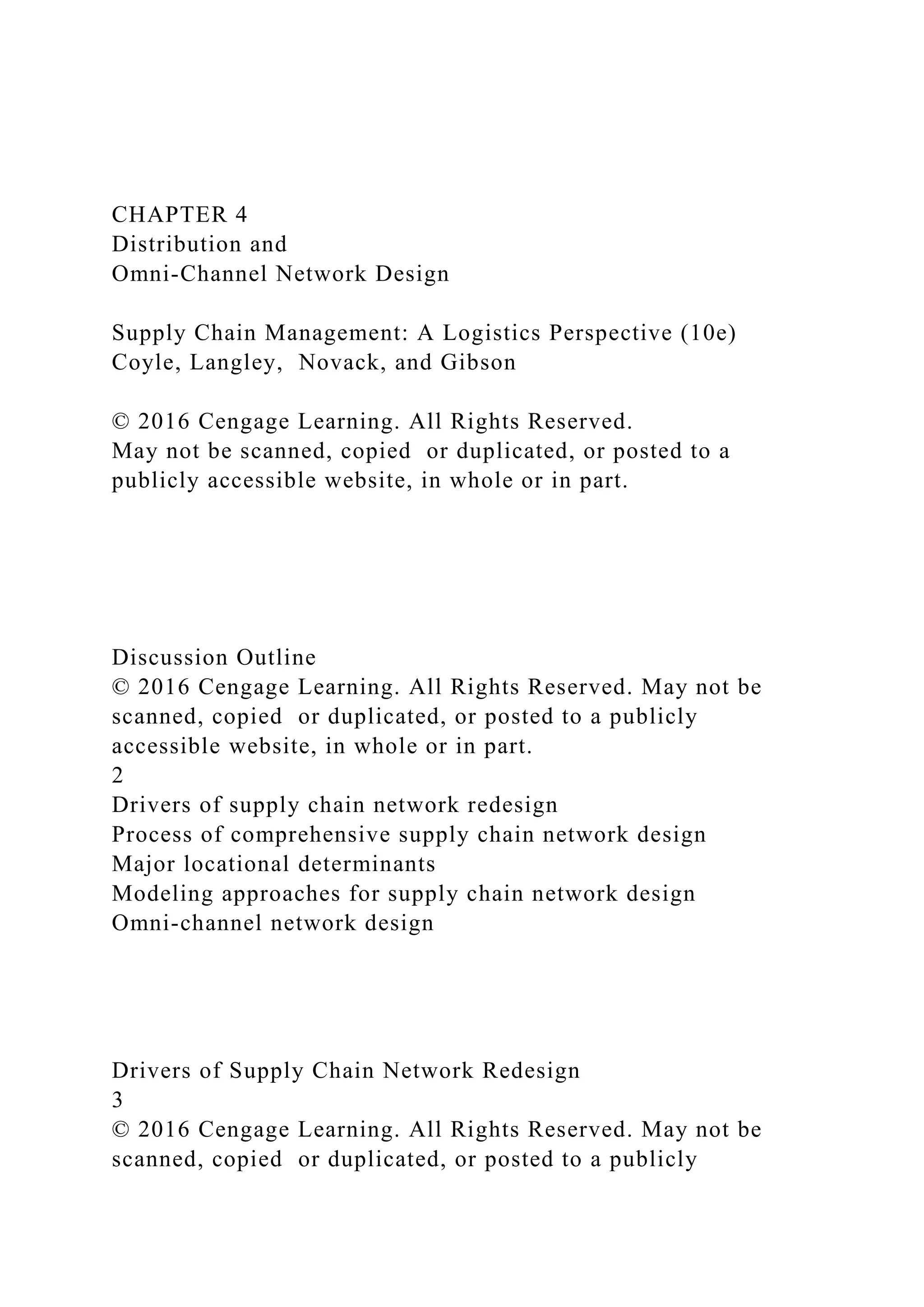 CHAPTER 4Distribution and Omni-Channel Network DesignSu.docx