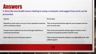Computer Health And Safety Risks Chapter 4 E-Safety and Health & Safety | PDF