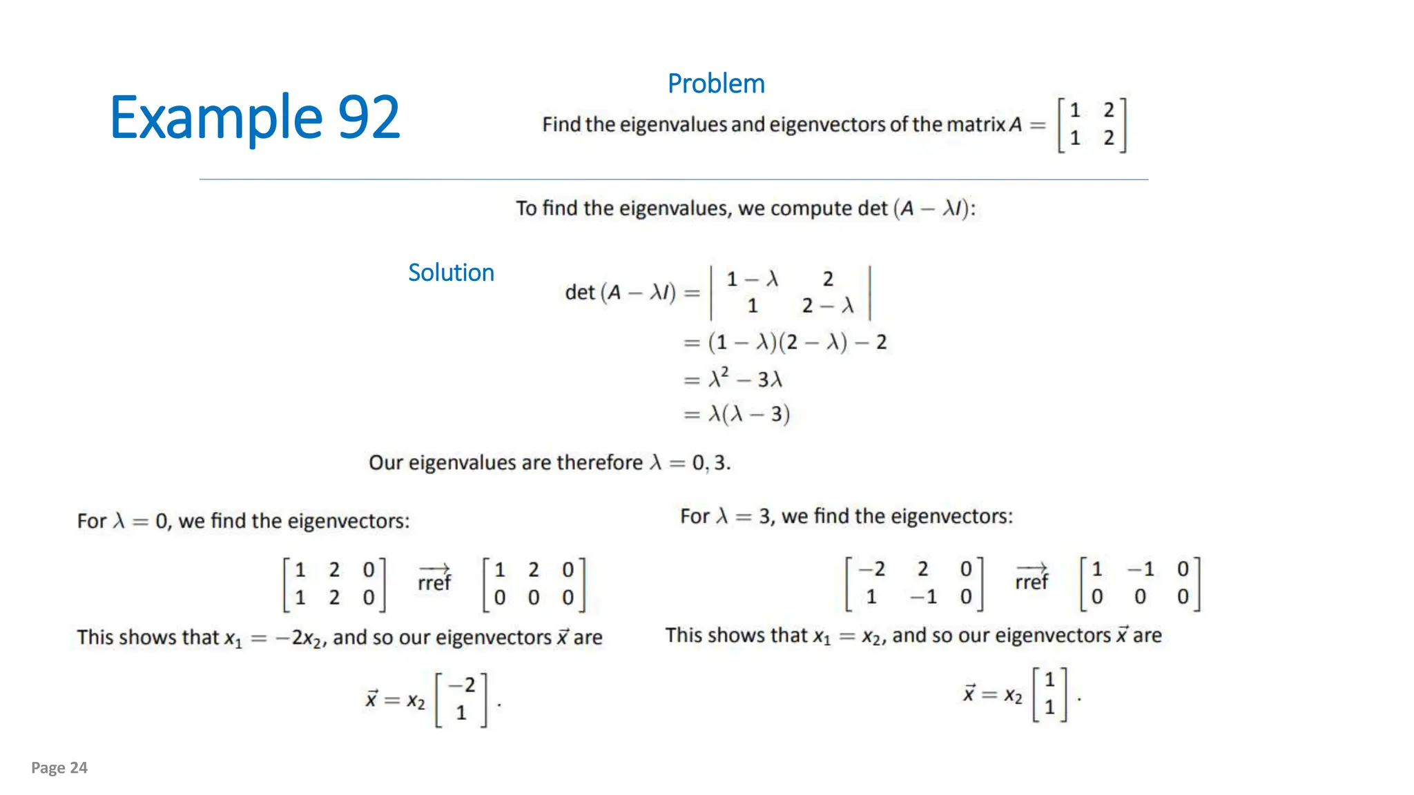 Page 24
Example 92
Problem
Solution
 