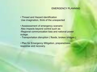 8EMERGENCY MANAGEMENT ORGANISATIONSEmergency ManagementcommitmentEmergency Management CommitteTo plan for:Mitigation