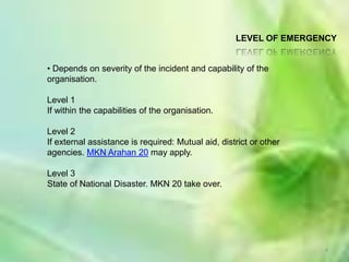  Disaster – a sudden calamitous event bringing great damage , loss @ destruction 3WHY PREPARE FOR AN EMERGENCY There are unaccounted , unplanned & unexpected event