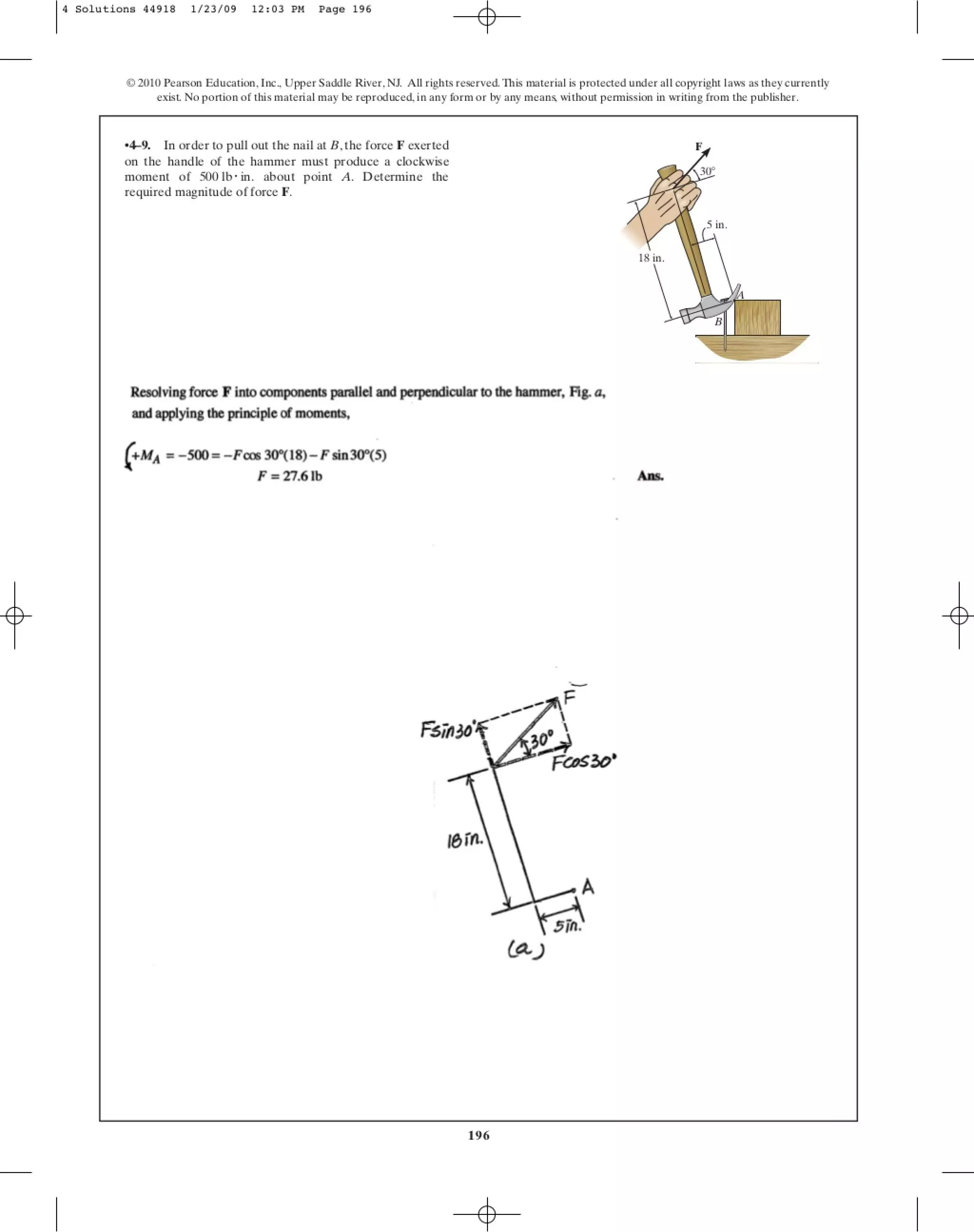 Chapter 4 engineering mechanics statics r c-hibbeler 12th edition ...
