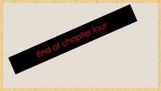 End of chapter four
 