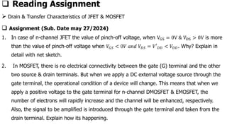 Field Effect Transistor of the known jfet | PDF