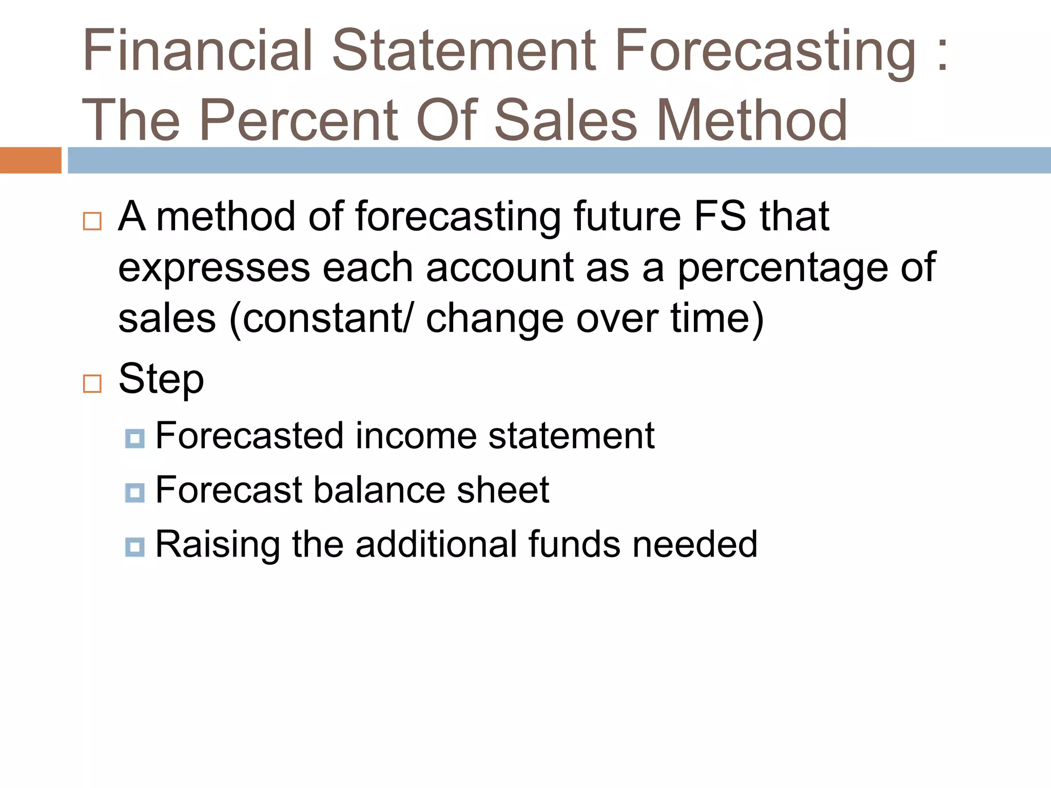 Chapter 4 financial planning and forecasting | PPTX