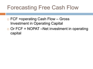Operating Fcf Chapter 4 financial planning and forecasting | PPTX