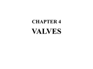CHAPTER 4
VALVES
 