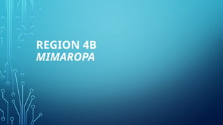 REGION 4B
MIMAROPA
 