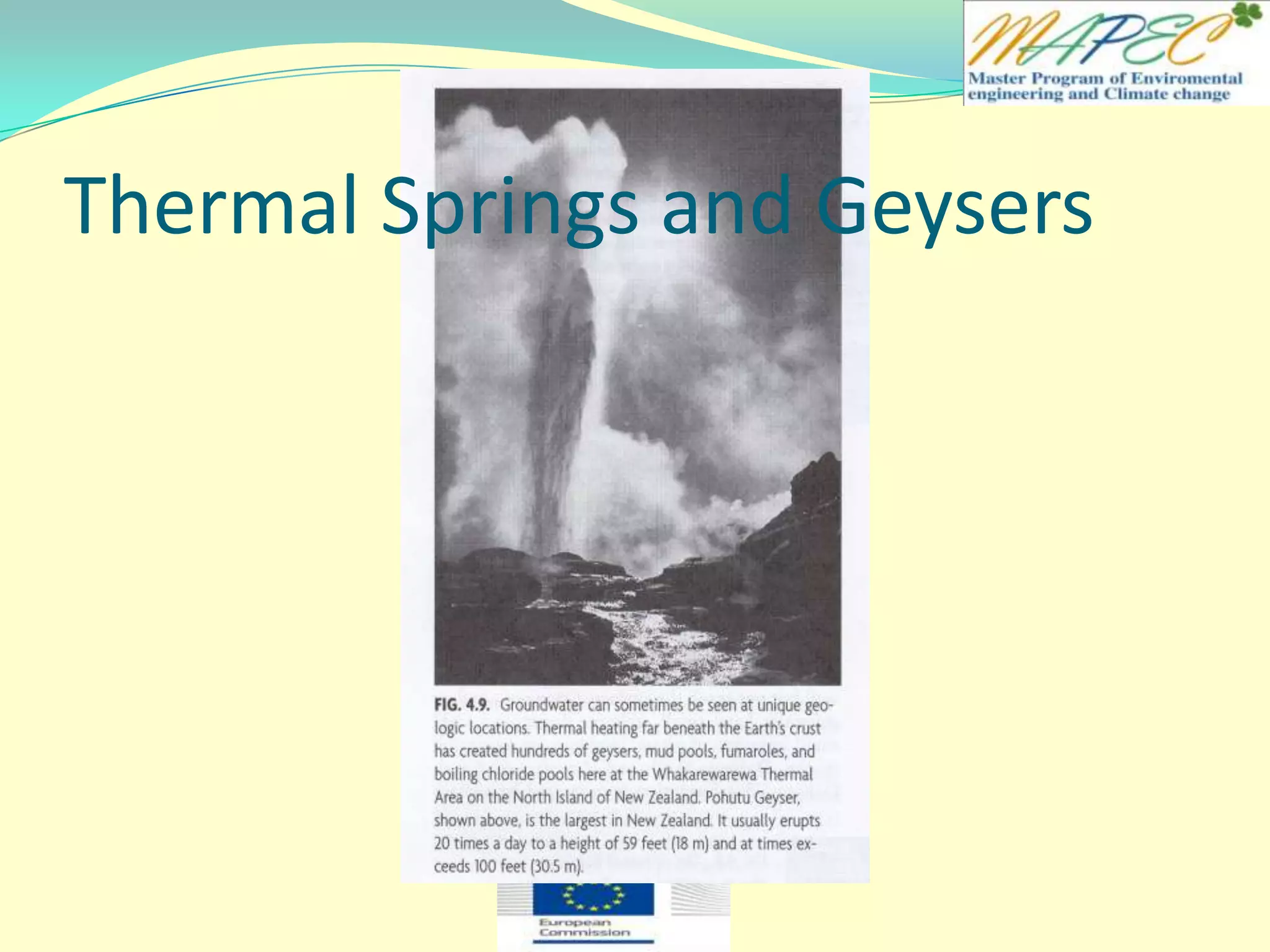 Thermal Springs and Geysers
 