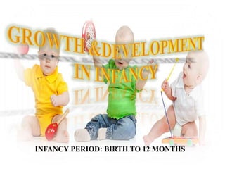 INFANCY PERIOD: BIRTH TO 12 MONTHS
3/24/2024 1:13 PM 1
 