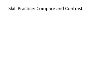 Skill Practice: Compare and Contrast
 