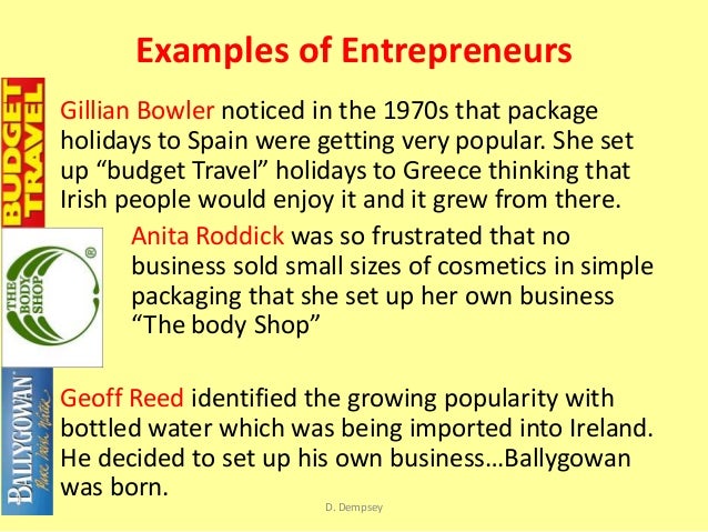 examples of entrepreneurs