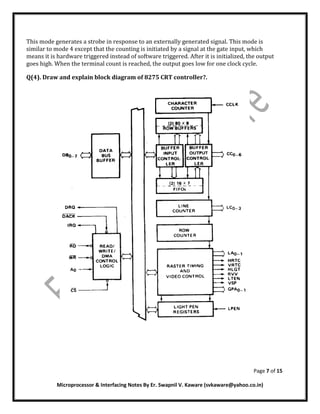 Microprocessor & Interfacing (Part-2) By Er. Swapnil V. Kaware | PDF