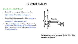 measurement of high voltage and high currents | PPTX