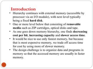 chapter 4 memory and memory hierarchiy .ppt