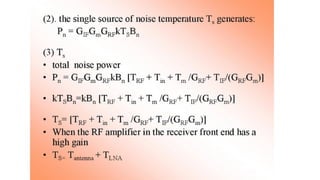 C h a p t e r 4 (Link Budget Design) noise temperature and noise figure ...