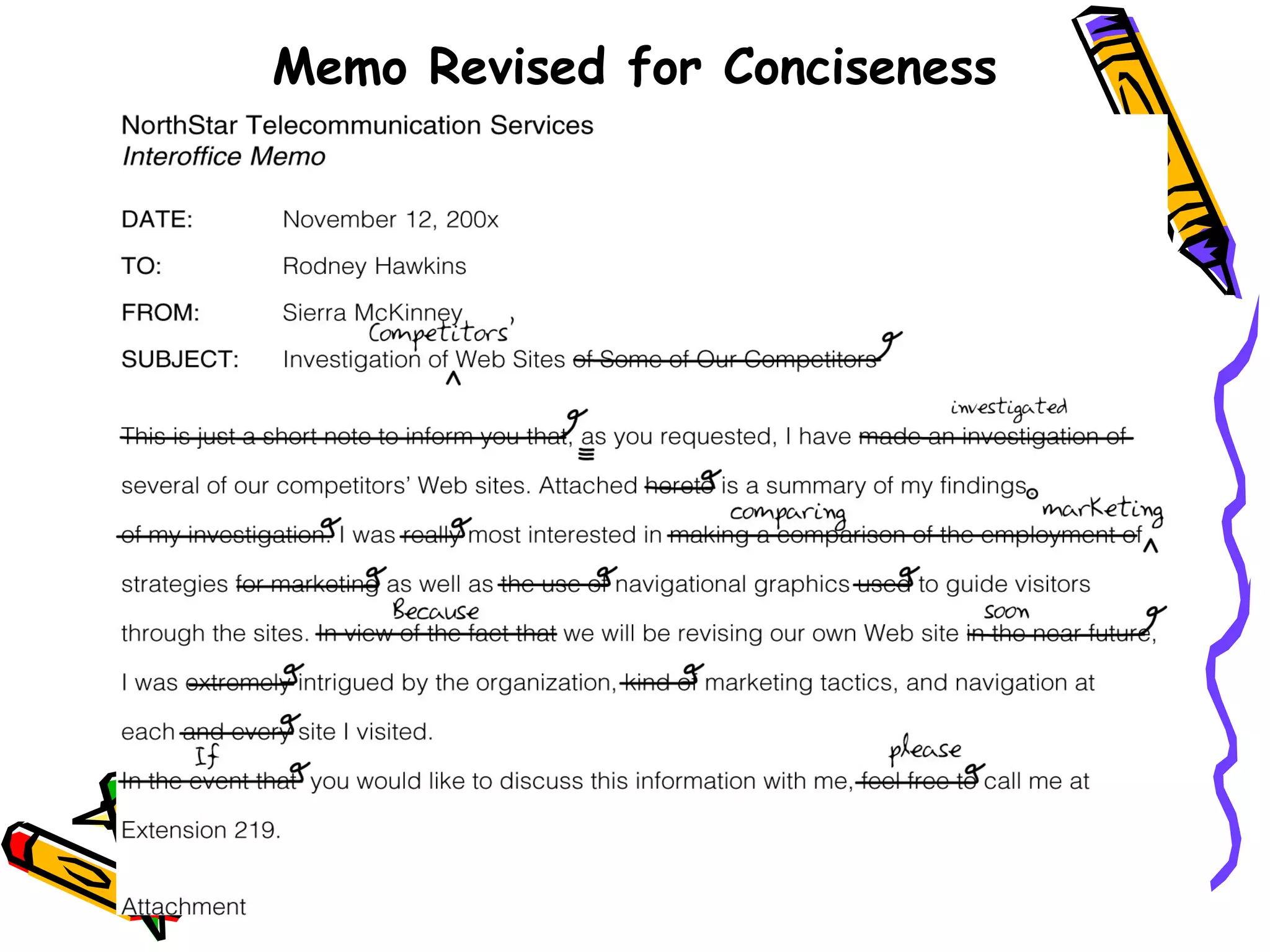 Memo Revised for Conciseness

 