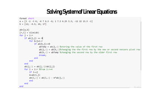 SolvingSystemofLinearEquations
 