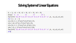 SolvingSystemof LinearEquations
 