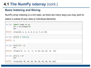 Chapter 4 NumPy Basics Arrays and Vectorized Computation (Part I).pptx