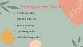 Chapter 4 organizing & manipulating the data in database | PDF
