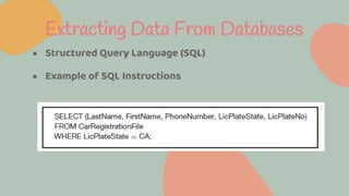 Chapter 4 organizing & manipulating the data in database | PDF