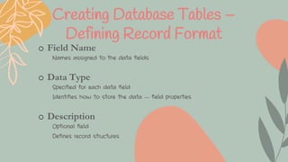 Chapter 4 organizing & manipulating the data in database | PDF