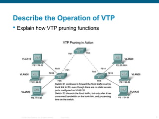 © 2006 Cisco Systems, Inc. All rights reserved. Cisco Public 8
Describe the Operation of VTP
 Explain how VTP pruning functions
 