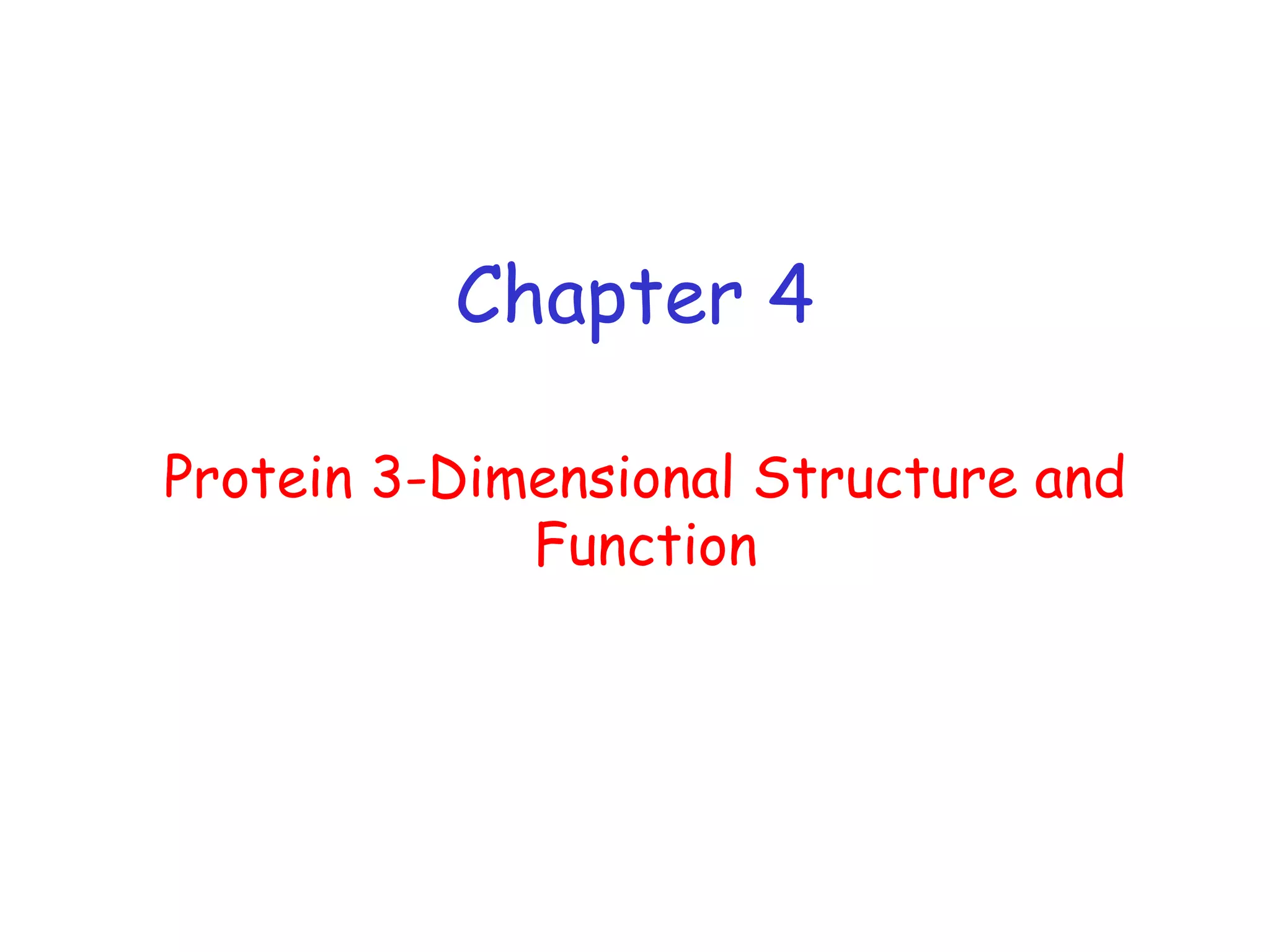 Chapter 4 (part 1) protein structure introduction- 2nd structure | PPT