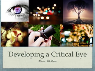 Developing a Critical Eye
         Shane McKeon
 