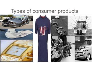 Types of consumer products
 