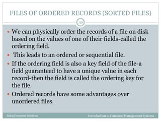 Chapter 4 record storage and primary file organization | PPTX