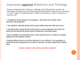 Promotes tolerance, without accepting the notion that “anything goes”;