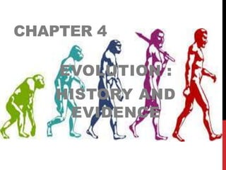 CHAPTER 4
EVOLUTION :
HISTORY AND
EVIDENCE
 