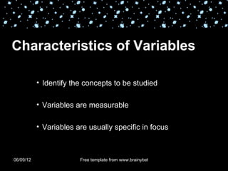 Chapter 4-RESEARCH HYPOTHESIS AND DEFINING VARIABLES | PPT