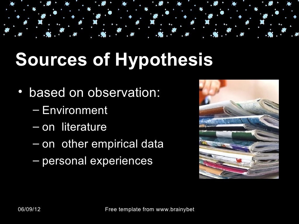 Chapter 4 research hypothesis and defining variables