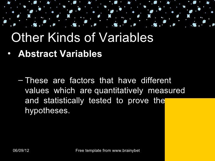 abstract variable in research