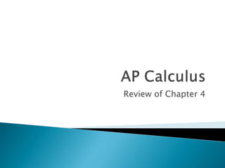 Review of Chapter 4
 