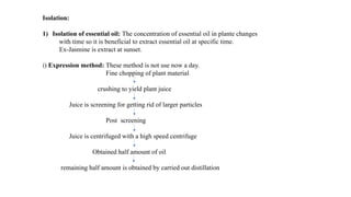 Chapter 4 Secondary Metabolites (Alkaloids to Volatile oil) | PPTX
