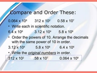 Chapter 4 Section 9 Scientific Notation | PPT