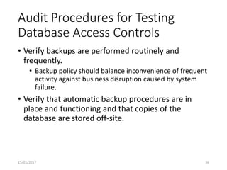Chapter 4 security part ii auditing database systems | PPTX