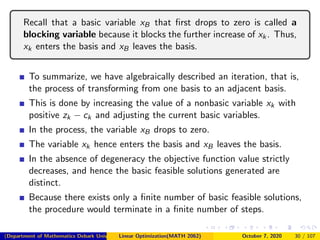 Non Basic Variables Vs Basic Math Chapter 4 Simplex Method ppt | PDF