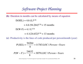 Chapter 4 software project planning | PDF