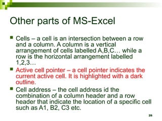 Definition Of Cell In Computer Chapter 4 spreadsheet.ppt Chapter 2 application areas of information ...