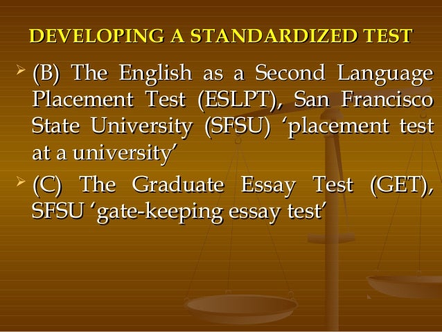 Can an essay test be standardized