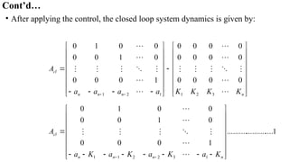Control System Space Matrix Design of control systems in State Space.pptx
